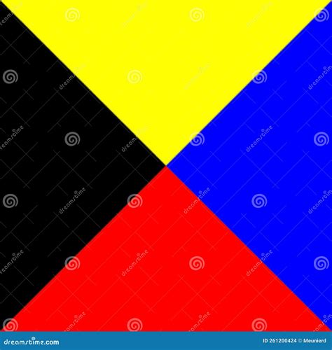 Glossy Glass Flag of ICS Zulu Stock Illustration - Illustration of ...