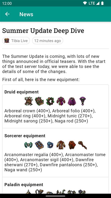 Summer Update Deep Dive Has Landed In Tibia Live S News Section See