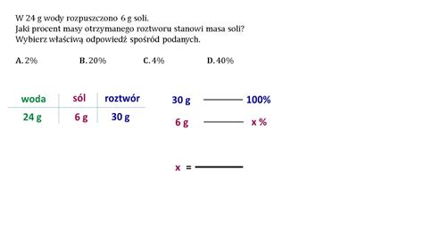 Jaki Procent Masy Otrzymanego Roztworu Stanowi Masa Soli Youtube