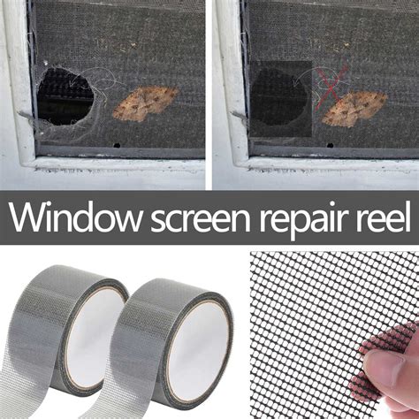 Window Screen Kit Strong Fiberglass Mesh Tape for Fixing Tears and