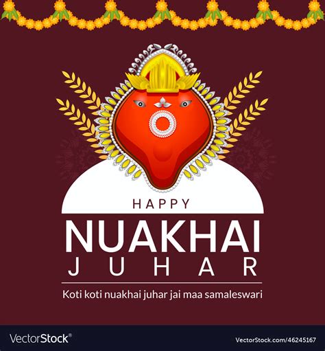 Banner design of happy nuakhai juhar Royalty Free Vector