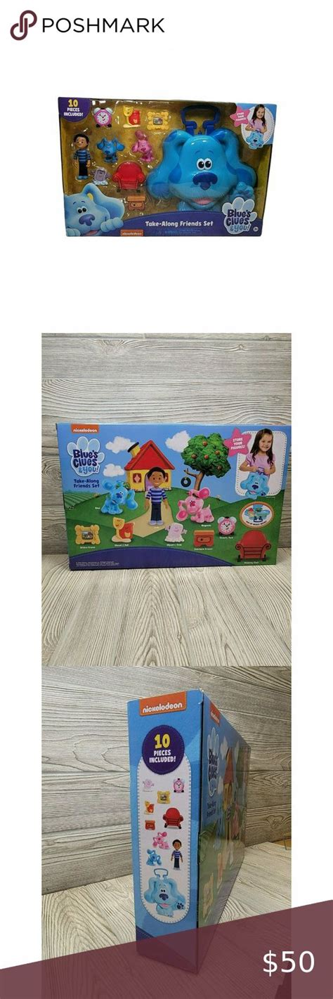 Blues Clues And You Take Along Friends Set Blue Bag Pieces Friends