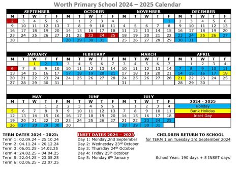 Worth Primary School - Term Dates