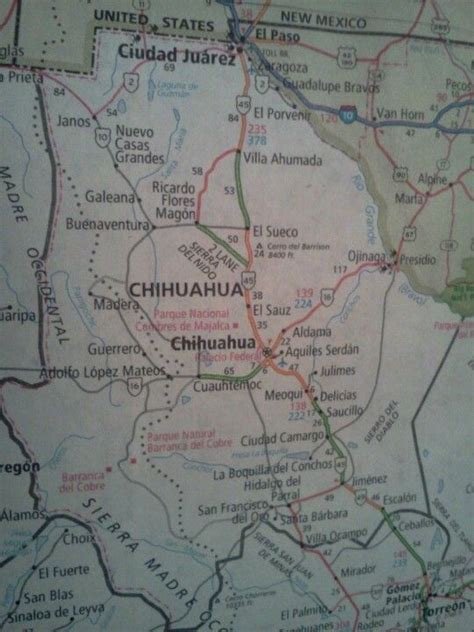 Ojinaga Chihuahua Mexico Map