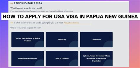 How To Apply For Usa Visa From Papua New Guinea Step By Step Guide