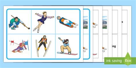 Winter Olympics Matching Cards And Board Game Teacher Made