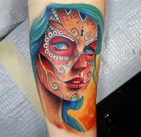 Caveira Mexicana Tatuagem Rosto Mulher Ideas In