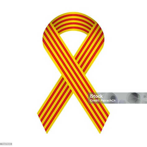 Catalonia Campaign Striped Ribbon For Sign Expression Stock Illustration Download Image Now