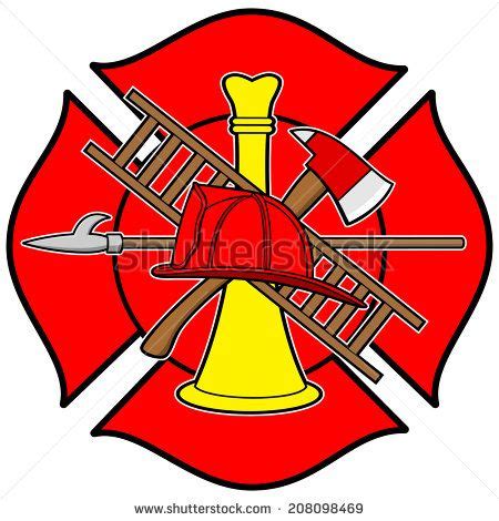 Fire Department Or Firefighters Maltese Cross Symbol Stock Vectors