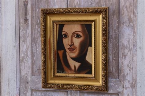 Tamara De Łempicka Portret Kobiety Art Deco Stary Obraz Olejny