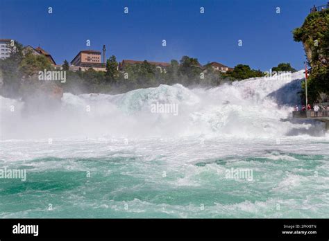 Rhine Falls In Neuhausen Am Rheinfall Near Schaffhausen Switzerland