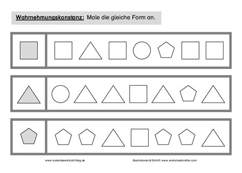Arbeitsbl Tter Visuelle Wahrnehmung Materialwerkstatt