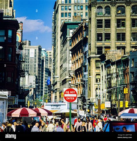 New York 1980s South Broadway Avenue From Union Square Manhattan