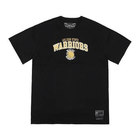 Mitchell And Ness 短袖 Warriors 短t 黑 黃 Nba 復古 金洲勇士 Mandn Mnts015gswb Pchome