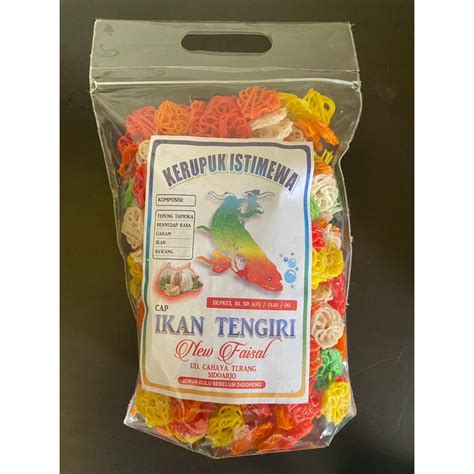 Jual KERUPUK MAWAR MINI WARNA MERK IKAN TENGIRI REPACK 250 Gram