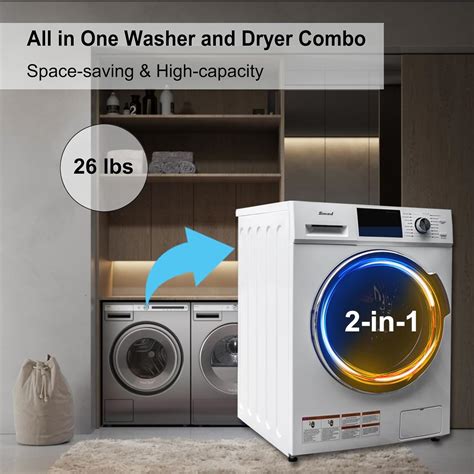 2-in-1 Front Load Washer and Dryer Combo 24" Compact All-in-One Washer