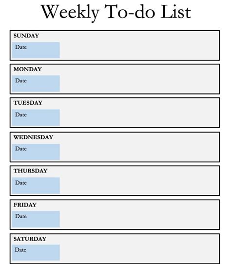 Weekly to Do List Printable - Etsy