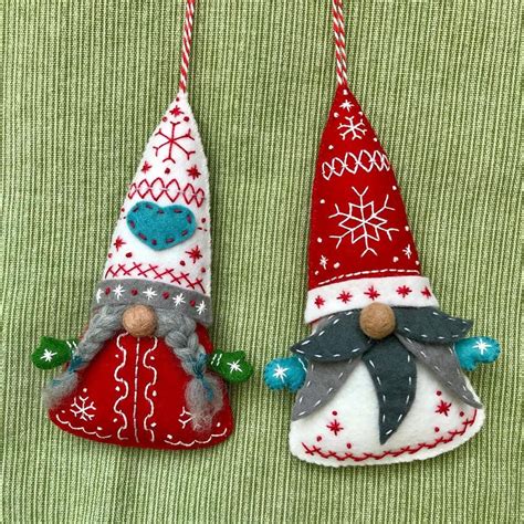 Pdf Pattern Tomten Gnome Nisse Scandinavian Felt Ornament Swedish Santa Tomte Etsy