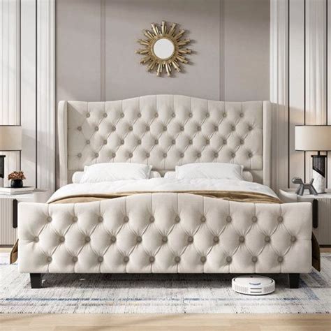 Willa Arlo Interiors Dulane Velvet Upholstered Sleigh Bed With Scroll