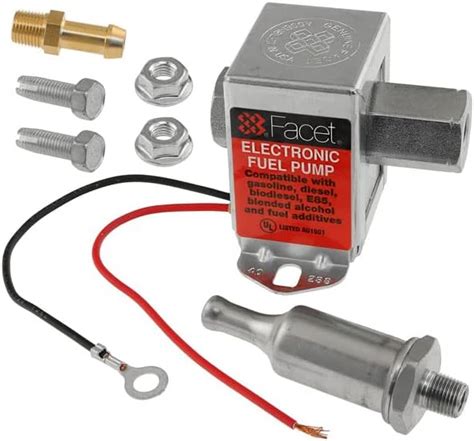 Facet 40345 Facet Cube 12v Fuel Pump 12 15 Psi 96 Lift 12 20 Inlet Automotive