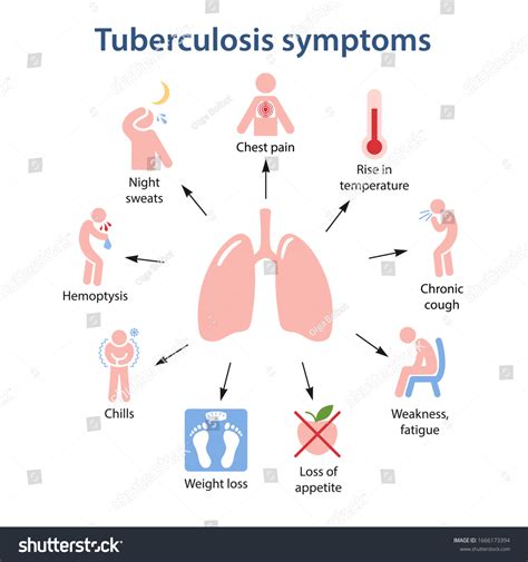 Human Lungs Tuberculosis Symptoms Form Color Stock Vector (Royalty Free ...