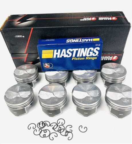 Speed Pro Hypereutectic Coated Cc Dome Pistons Moly Rings Chevy