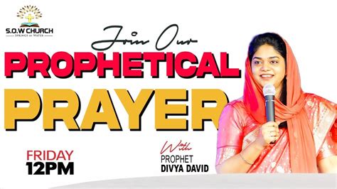 Friday Fasting Prayer Prophetical Live Ps Divya David Nd March