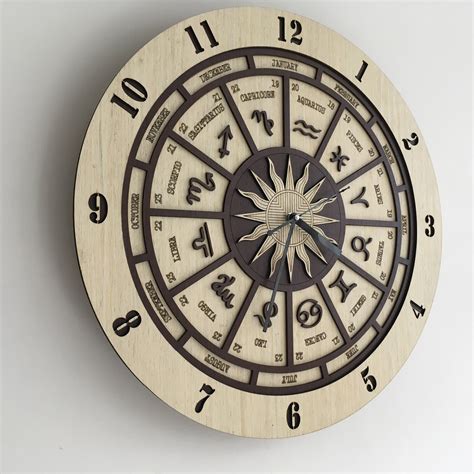 Signos Del Zodiaco Reloj De Pared Astrolog A Arte De La Etsy