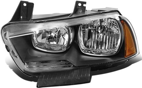 Dna Motoring Oem Hl 0035 L Black Amber Factory Style Driver Side Headlight Lamp