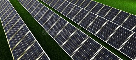 Solar Panel Produces Green Environmentally Friendly Energy From The