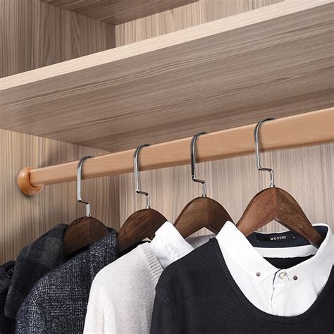 Beech wood clothes pole of closet cross bar wardrobe wood pole in solid ...