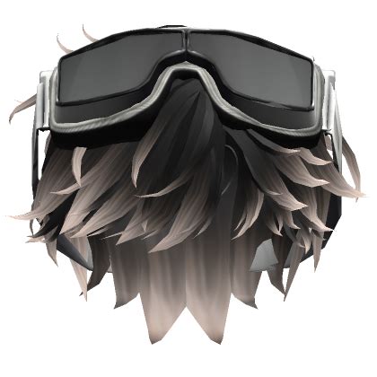 Swept Back Anime Hair W Goggles In Black Blonde S Code Price RblxTrade