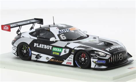 Miniature Mercedes AMG GT 1 43 Spark 3 No 6 AMG Team HRT Playboy DTM