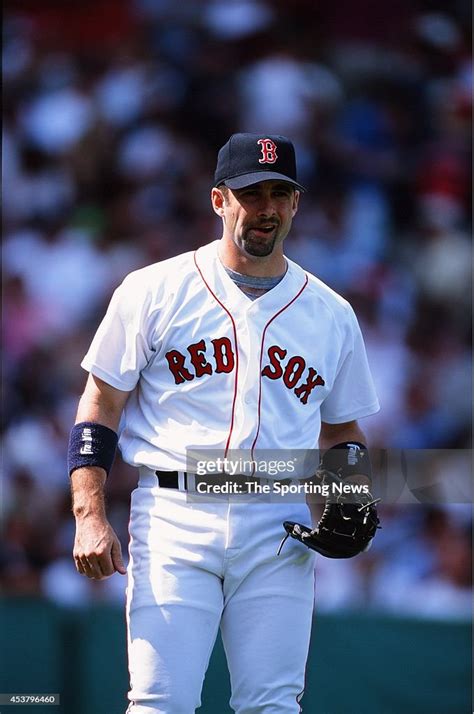 Lou Merloni Of The Boston Red Sox Fields During A Game Against The