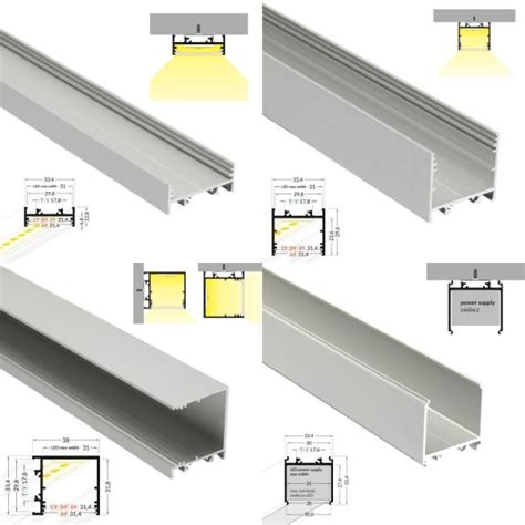 ALU Profil Leiste Schiene VARIO30 für LED Streifen Abdeckung