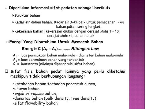 ALAT INDUSTRI KIMIA TK Diperlukan Informasi Sifat Padatan Sebagai