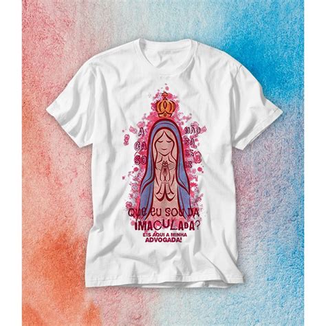 Camiseta Religiosa Acaso Não sabeis que sou da Imaculada Shopee Brasil