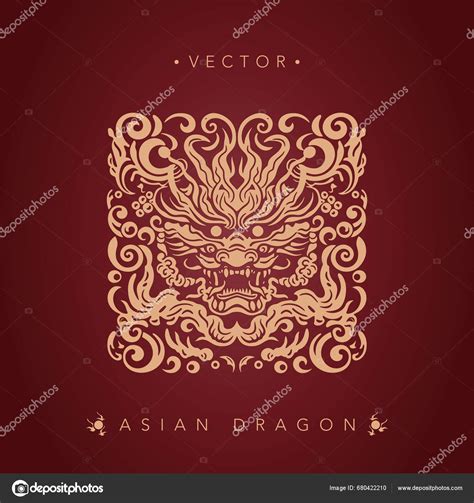 Asian Dragon Chinese Dragon Totem Pattern Stock Vector By Kitoul 680422210