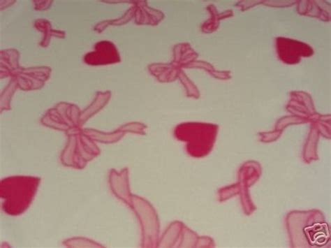 Items Similar To 2 Yd Pink Ribbon Breast Cancer Fleece Fabric For