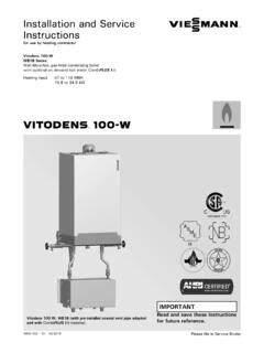 Installation And Service Instructions Viessmann Installation And