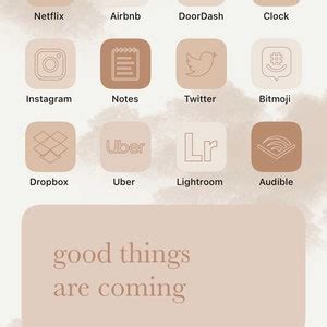 App Icons Beige Neutral Tones Nude Cream Fall Autumn Warm Aesthetic Home Screen Ios 14
