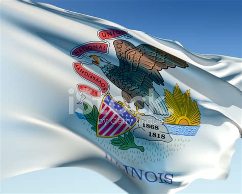 Flag Of Illinois Stock Photo | Royalty-Free | FreeImages