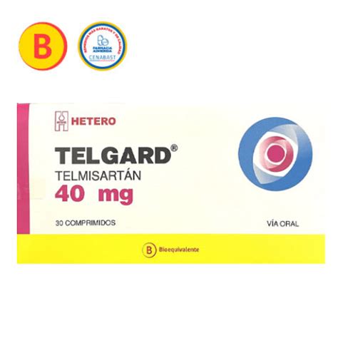 Telgard Telmisartán 40 mg x 30 comprimidos Hetero Cenabast