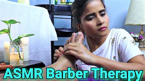 Asmr Barber Therapy Leg Massage With Tok Sen Effect By Cosmic Lady