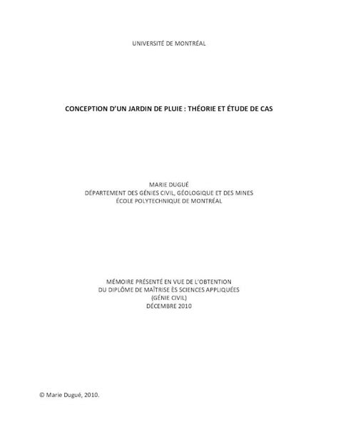 Pdf Conception Dun Jardin De Pluie Th Orie Et Pdfconception D