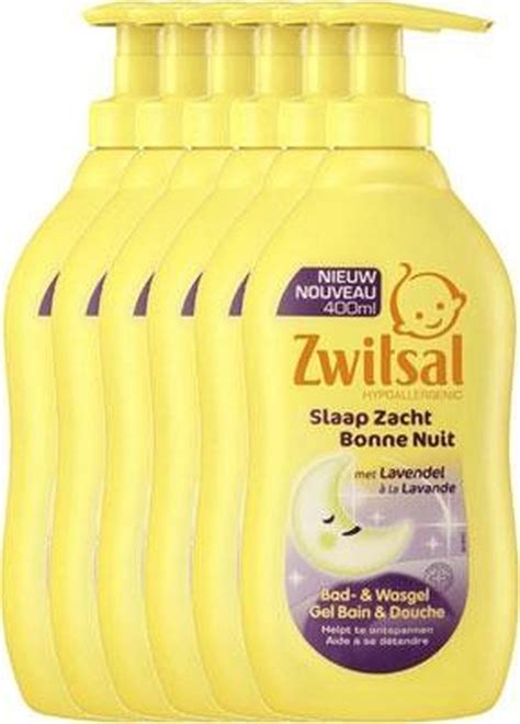 Zwitsal Slaap Zacht Bad Wasgel Lavendel 6 X 400 Ml