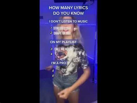 How Many Lyrics Do You Know Youtube