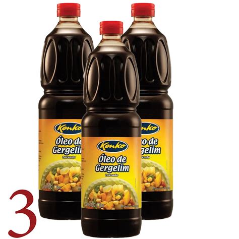 3 Oleo Gergelim Torrado Kenko 1 Litro Tetsu Alimentos Shopee Brasil