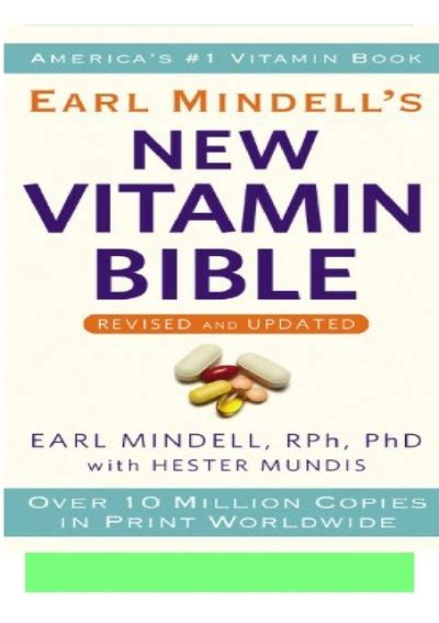 PDF Earl Mindell S New Vitamin Bible Unlimited