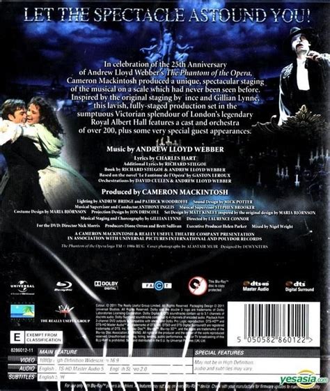 Yesasia Phantom Of The Opera At The Royal Albert Hall Blu Ray Dvd